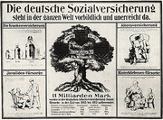 Zeitgenssische Illustration zur Bismarckschen
Sozialgesetz